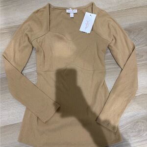 Isabel Maternity by Ingrid & Isabel Tan Long Sleeve Top